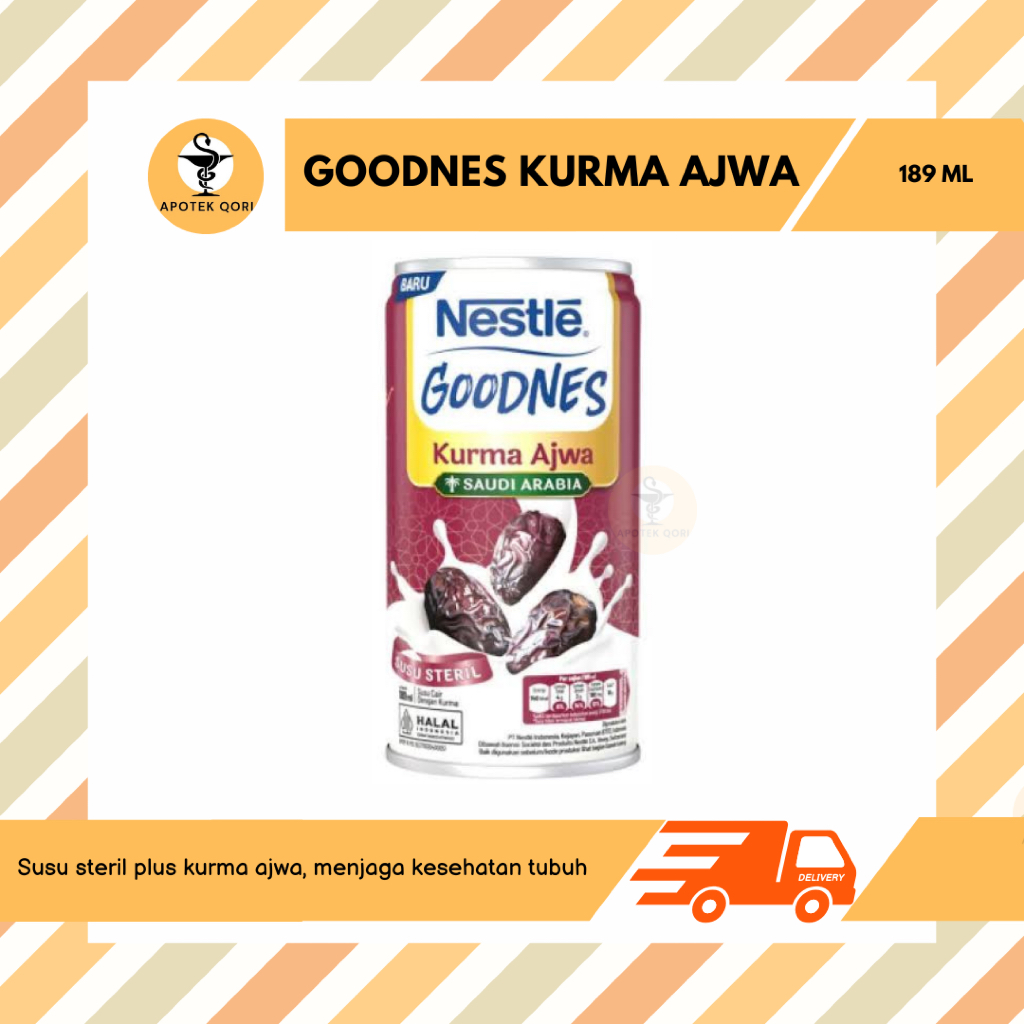 

SUSU STERIL NESTLE GOODNESS KURMA AJWA 189 ML