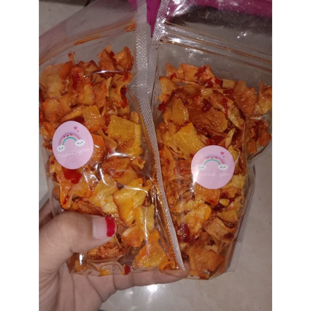 

KERIPIK SINGKONG PEDAS KERIPIK CEMILAN BUMBU CABE PEDAS GURIH BUBUK CABE