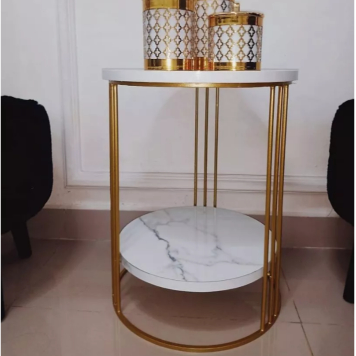 KARGO / DEMIAN / MEJA SUDUT 2 SUSUN / Meja Bulat Sudut Meja Kecil Kamar Meja Meja Tamu Minimalis