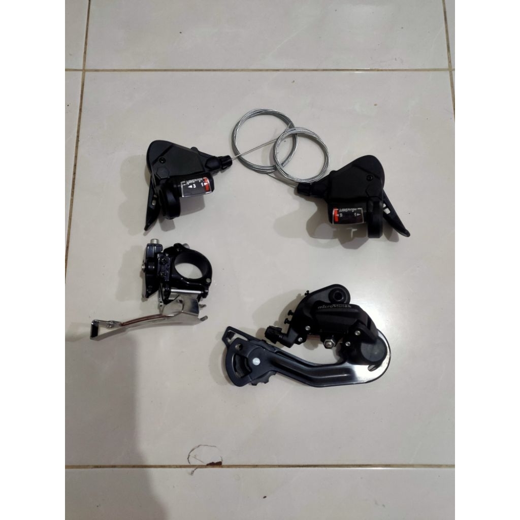 Mini groupset sepeda mtb shifter RD FD 3 x 9 speed microshift