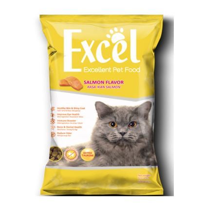 Excel Salmon Kible Pipih / Makanan Kucing / Cat Food / Dry Food / Pelet Kucing