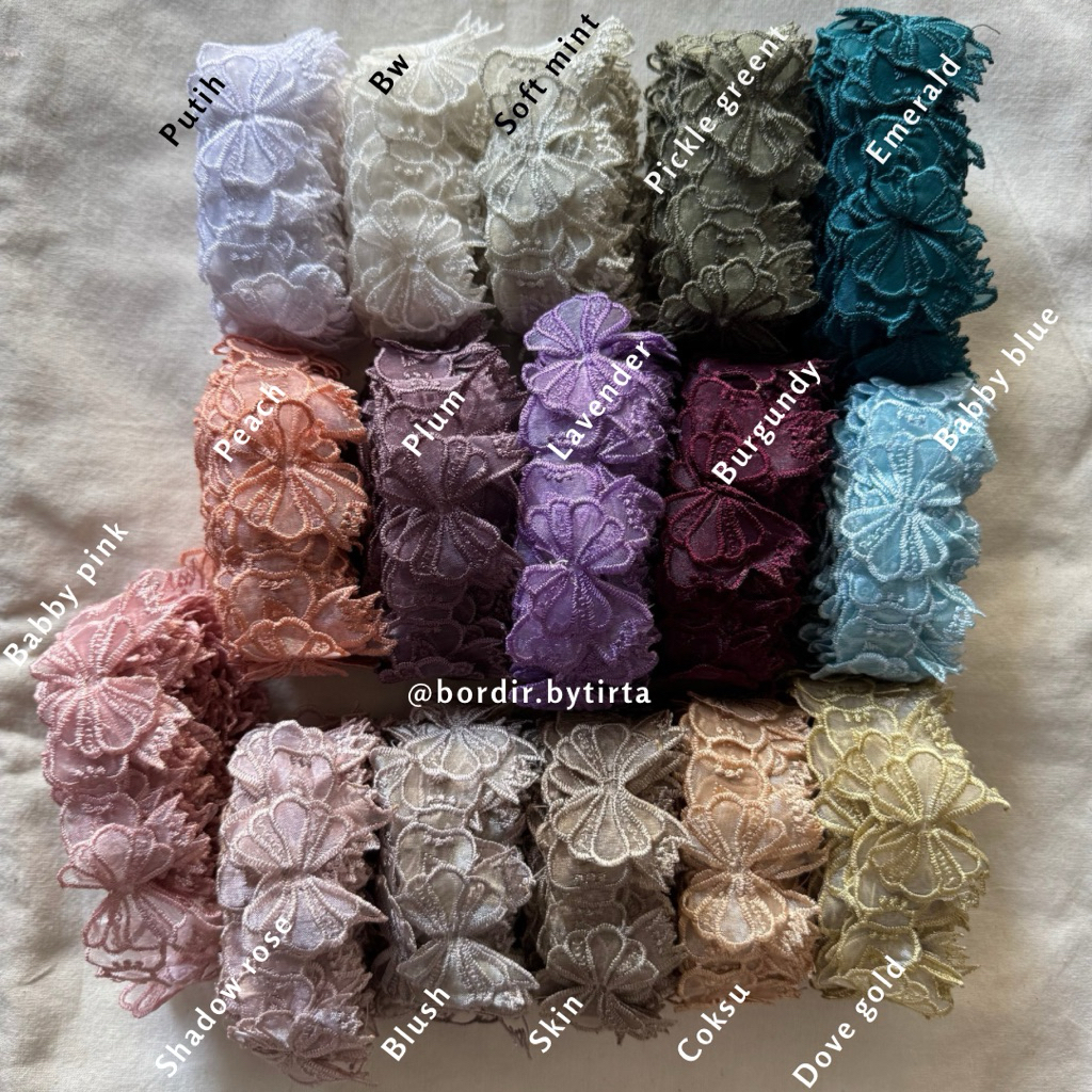 bordir renda pita vitacik renda rol