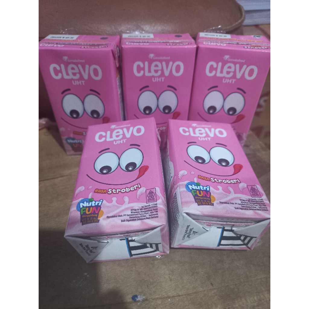 

susu clevo rasa strabery kemasan 115 ml