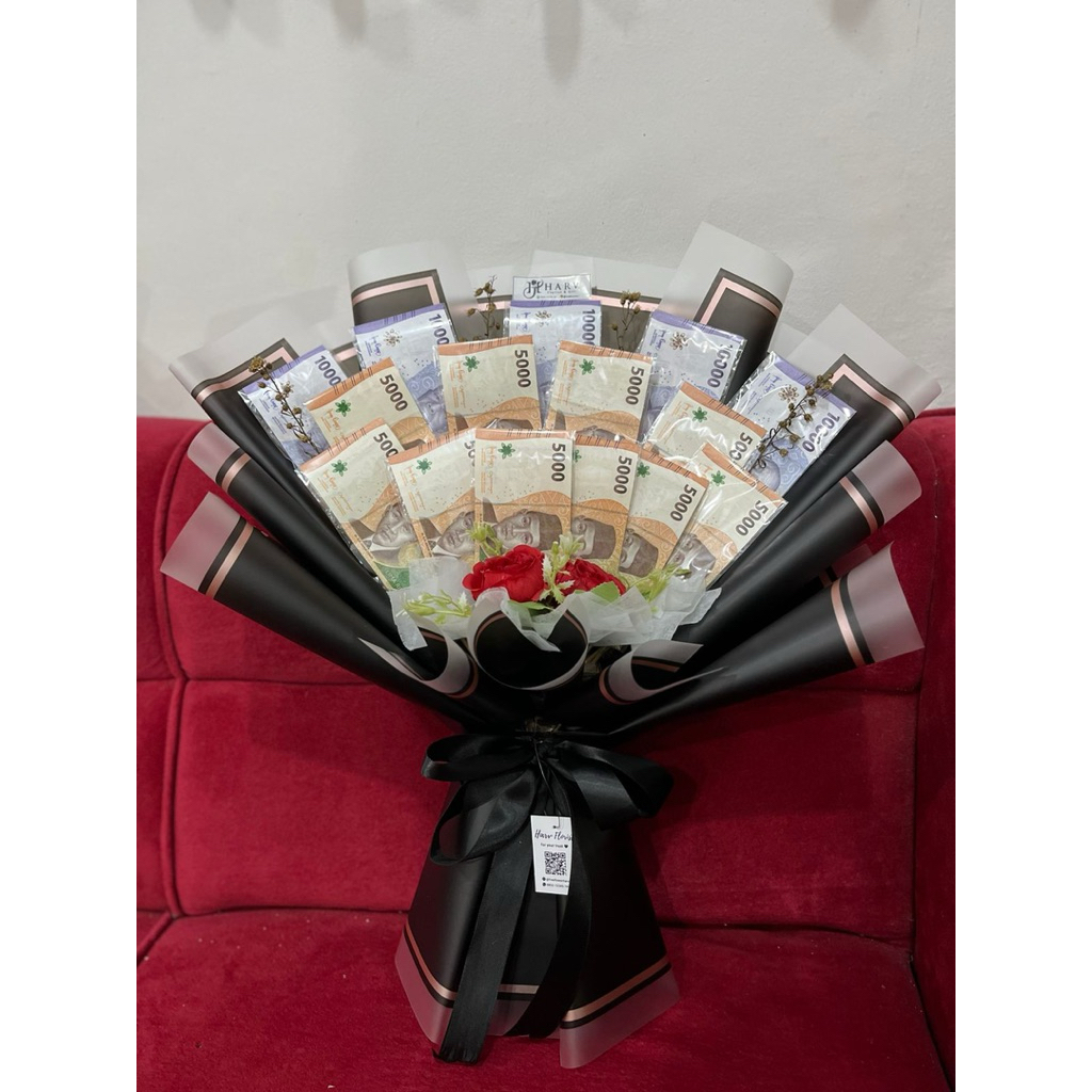 Buket wisuda / Buket Uang / Buket lamaran / Buket cowok / Buket graduation / Buket hitam Bu01