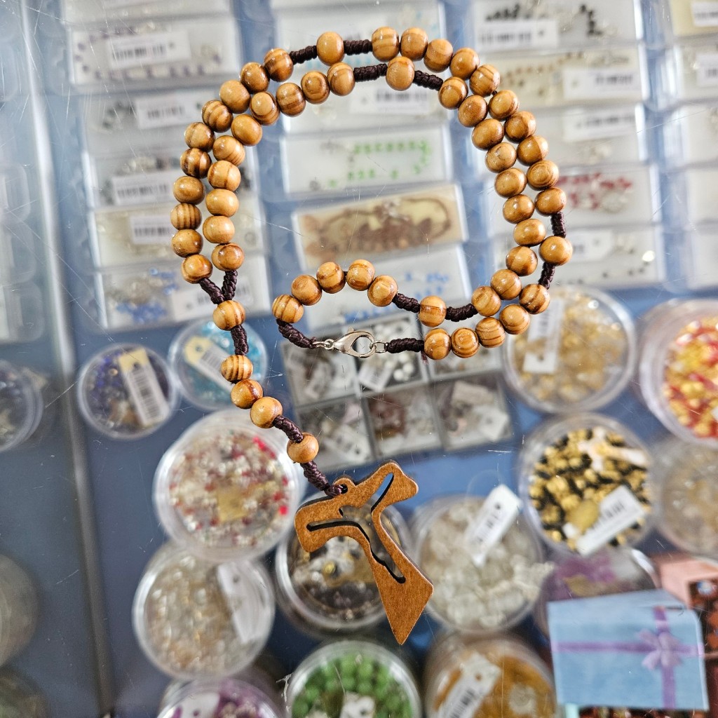 Rosario Kayu Salib Tao Siluet 8mm M32/14