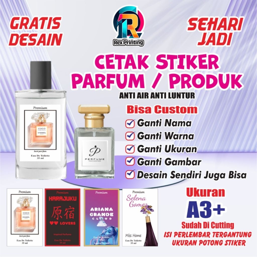 

Stiker Parfum laminating A3+