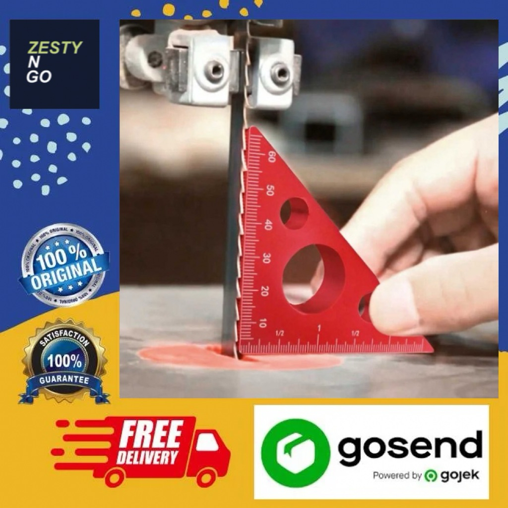 

KETIPED Penggaris Siku Mistar Thickened Triangle Ruler Aluminium Alloy - INU31