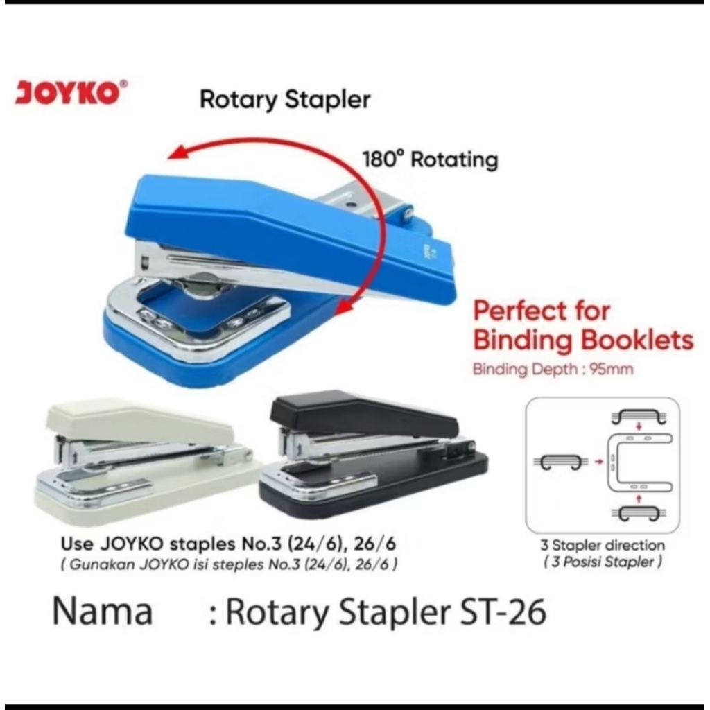 

Staples/Stapler Joyko ST-26 Putar Rotary
