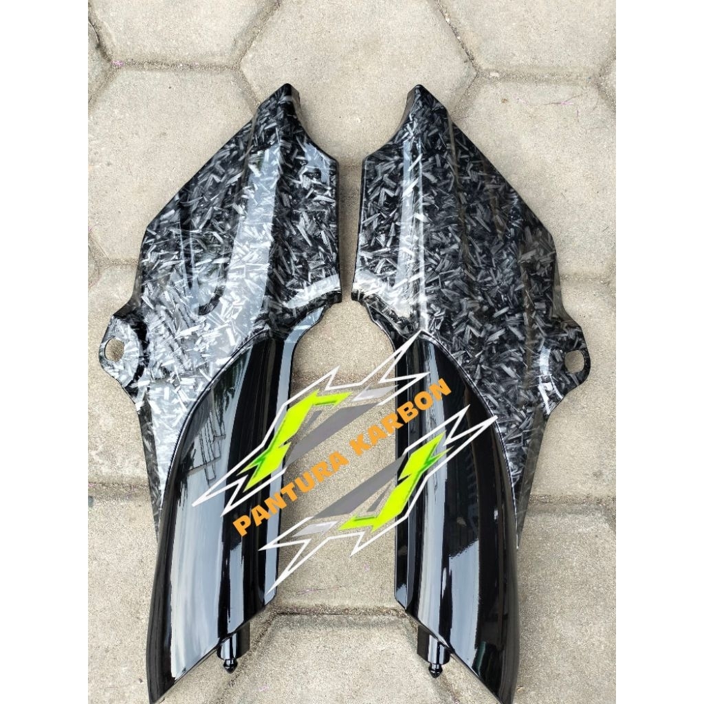 cover body tengah ninja r ss carbon wtp carbon celup glosy