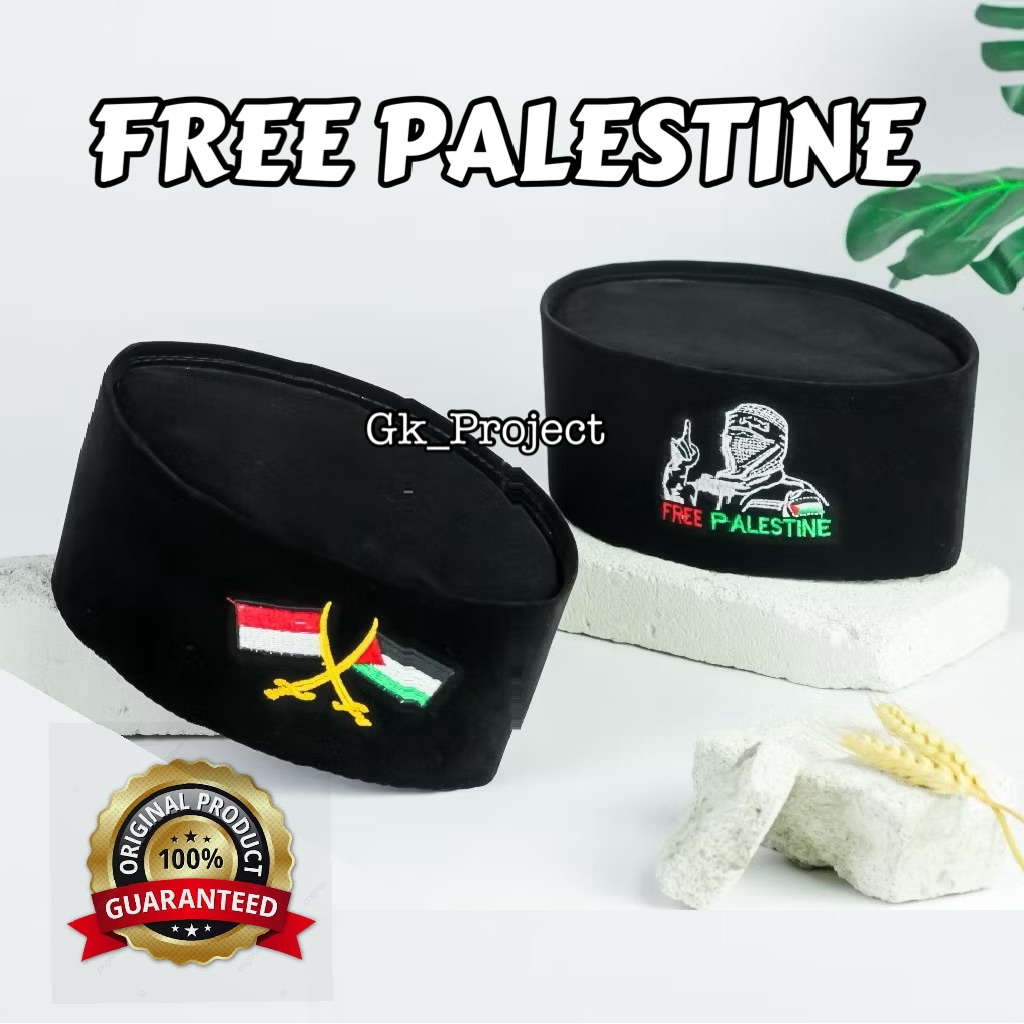 BEST SALE PECI ANAK DAN DEWASA LOGO PALESTINA PECI PALESTINA