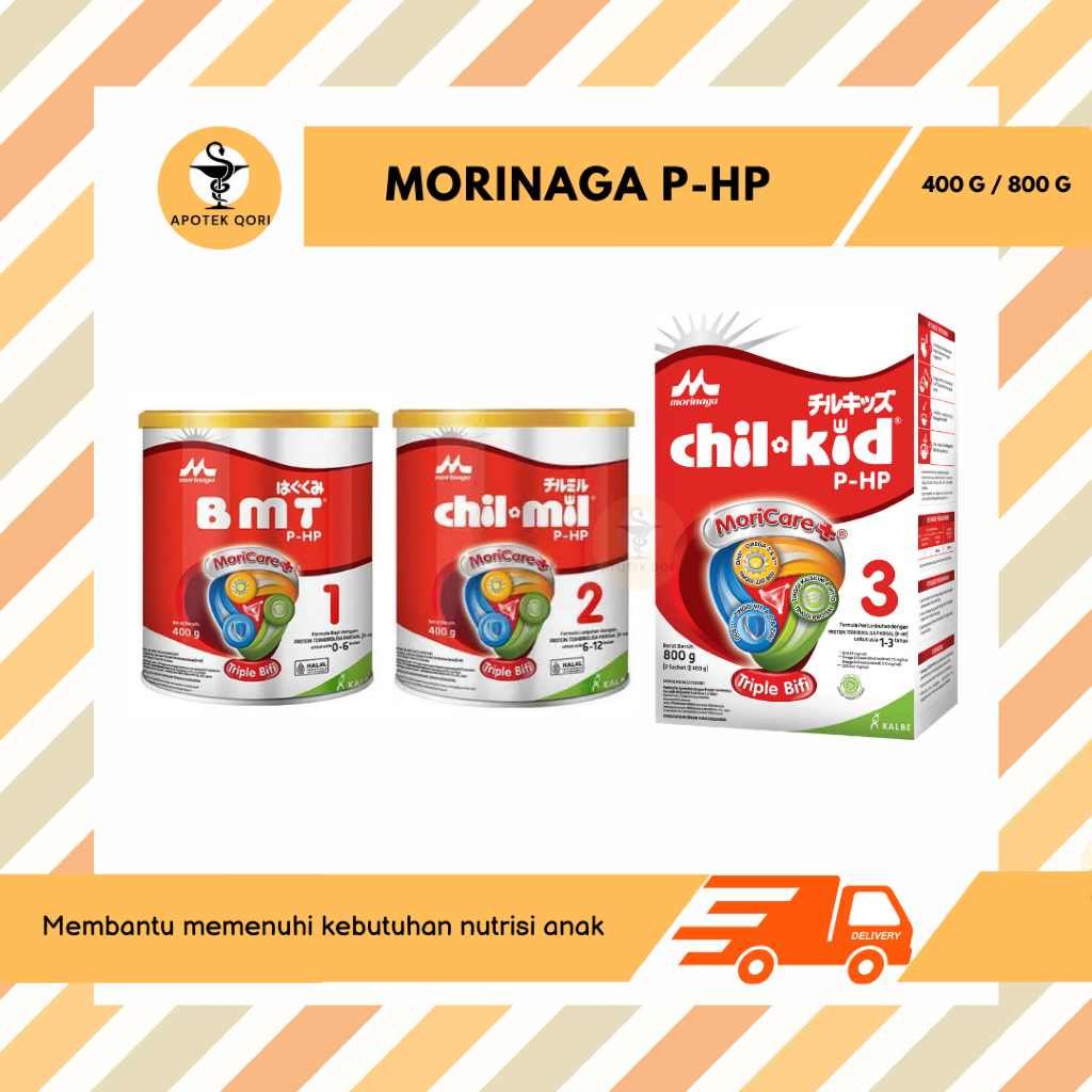 

MORINAGA BMT P-HP 400 G / CHIL MIL P-HP 400 G / CHIL KID P-HP 800 G / ALERGI SUSU SAPI