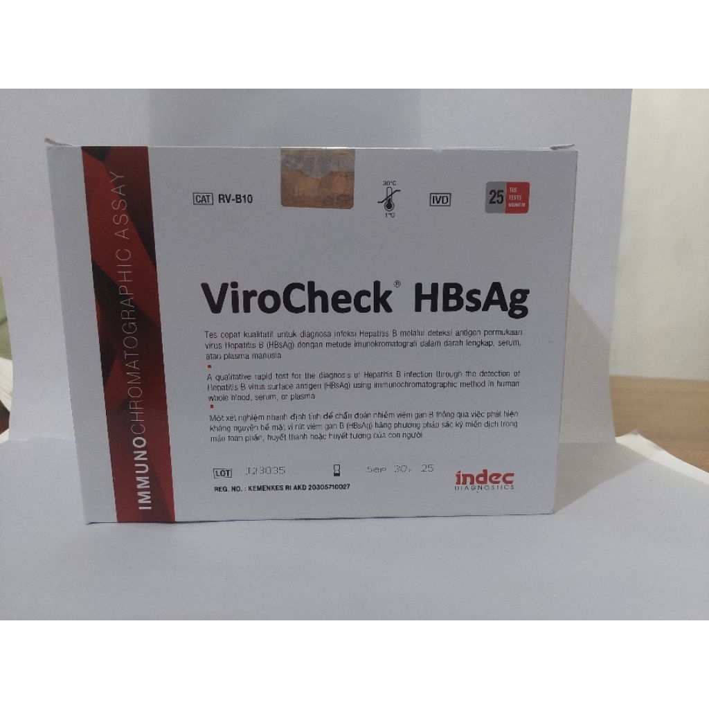 VIROCHECK HBSAG alat tes hepatitis expired 09 2025