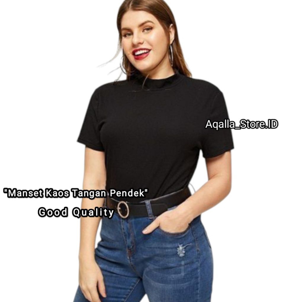 Manset Kaos Lengan Pendek Premium / Manset Wanita Adem & Lembut / Inner Kaos Wanita Tangan Pendek