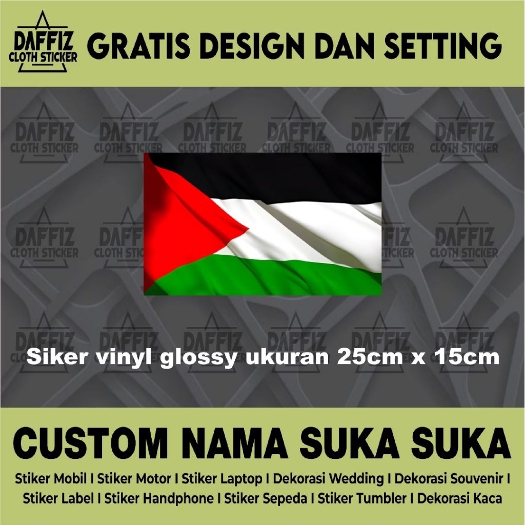 

STIKER VINYL BENDERA PALESTINA