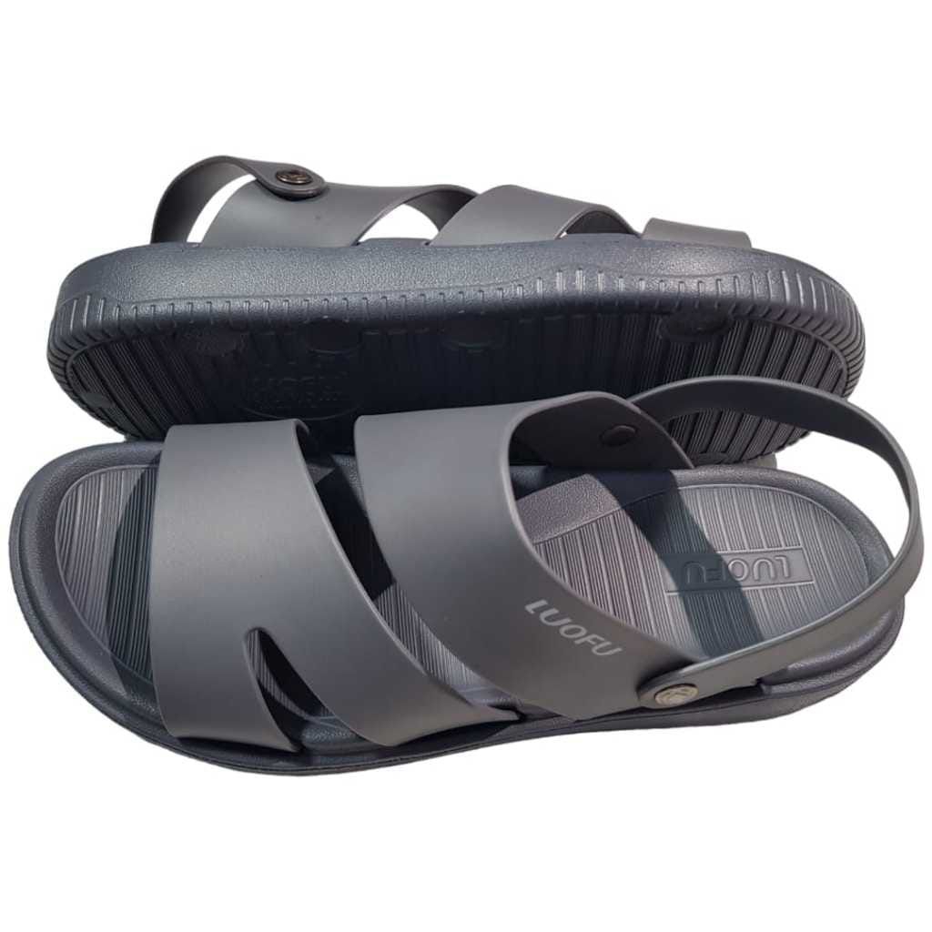 LUOFU jelly sandal karet empuk / pria wanita sendal tali