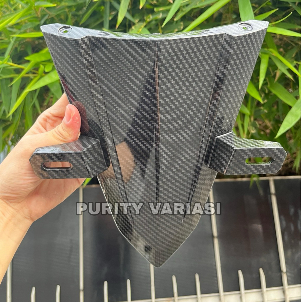 Cover Dasi Depan Motor Beat Deluxe Mika Dasi Full Carbon Kilat Hitam Motor Beat Deluxe New