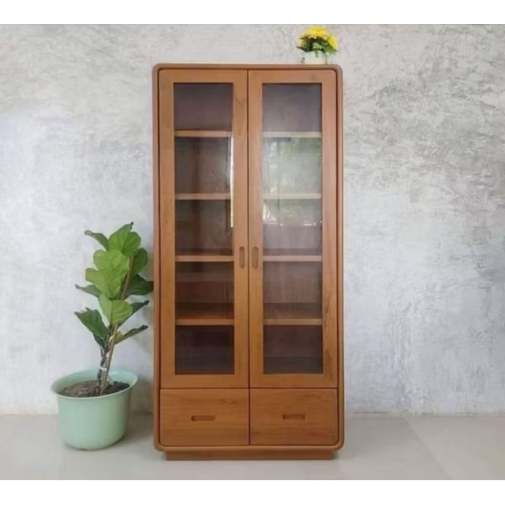 Almari retro kayu jati minimalis lemari baju rak baju