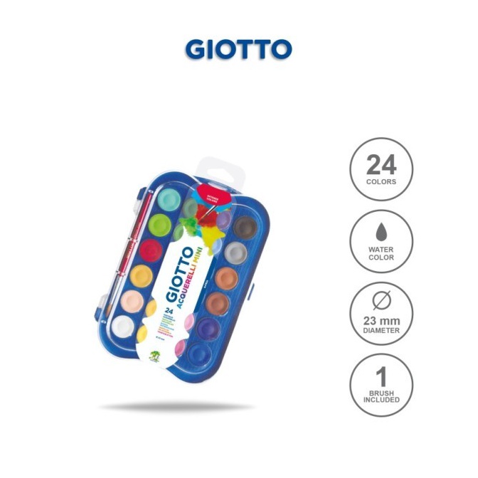 

Cat Air Giotto 3526 Mini Water Color Cake 23mm Isi 24 Warna KODE D7O9