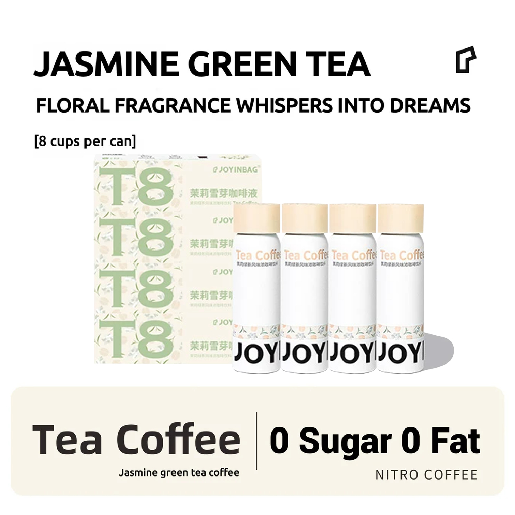 

[ 4pcs ] JOYINBAG T8 Tea Nitro Coffee 8 Porsi x 250ml Per Kaleng [ Jasmine Green Tea Coffee ] Nitro Kopi Instan
