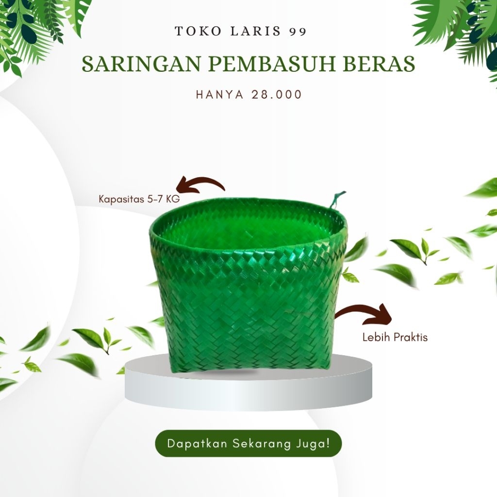 [Termurah] Saringan Beras | Wadah Pencuci Sayuran | Cobbhuk | Besek Anyaman Plastik | Wadah Peniris 