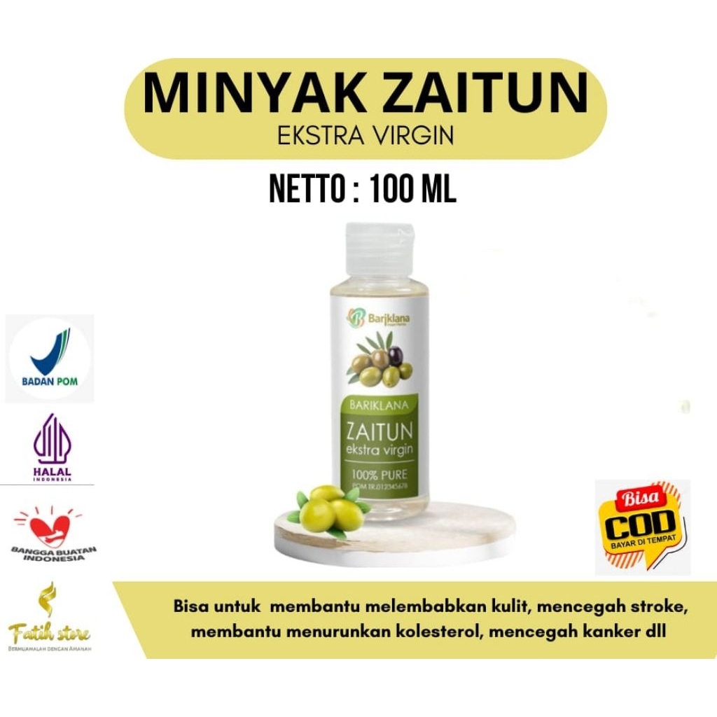 

( AGEN BARIKLANA) // MINYAK ZAITUN // ZAITUN EXSTRA VIRGIN OLIVE OIL // 100 % ORIGINAL // MINYAK ZAITUN CAIR