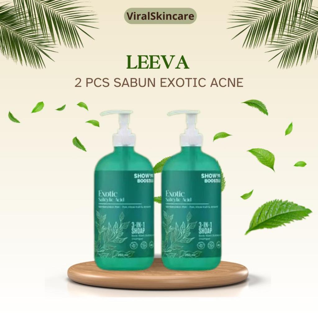 Leeva Bundling 2pcs Sabun Mandi Exotic Acne Cair 250ml Mengatasi Kulit Jerawat Sensitif