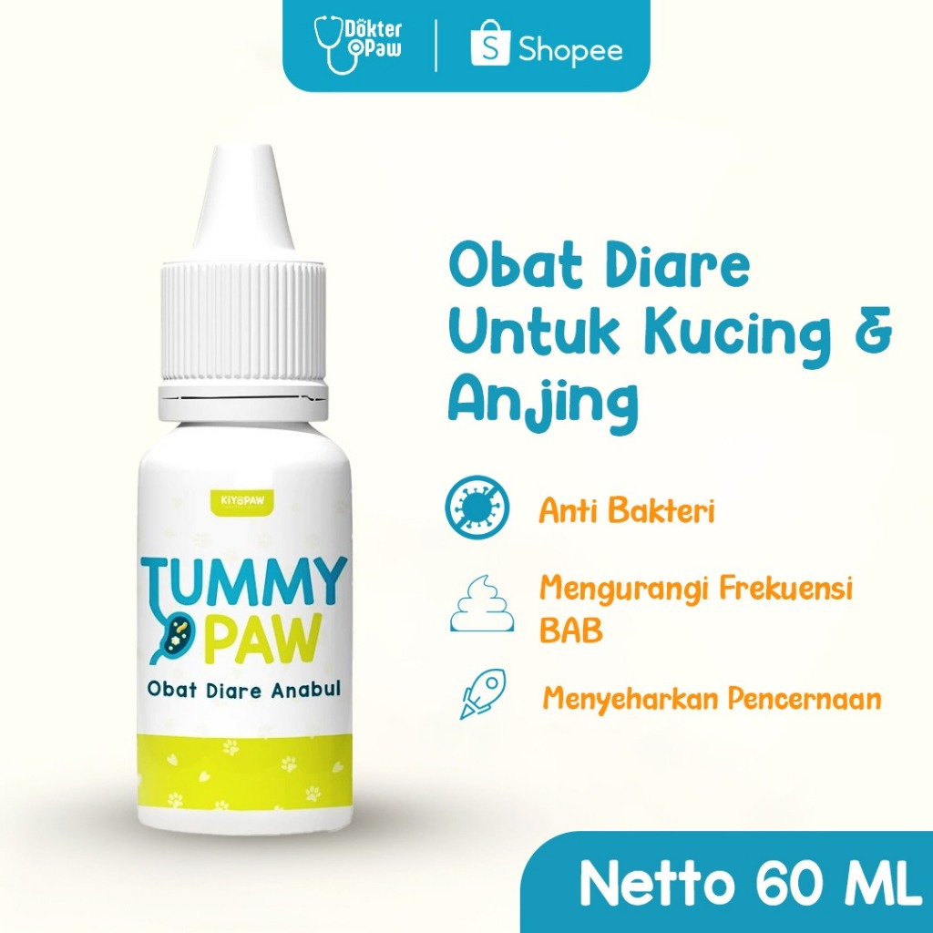 KIYOPAW Obat Diare Kucing Anjing Obat Mencret Kucing Anjing Obat Muntah Kucing Anjing Hewan Anabul
