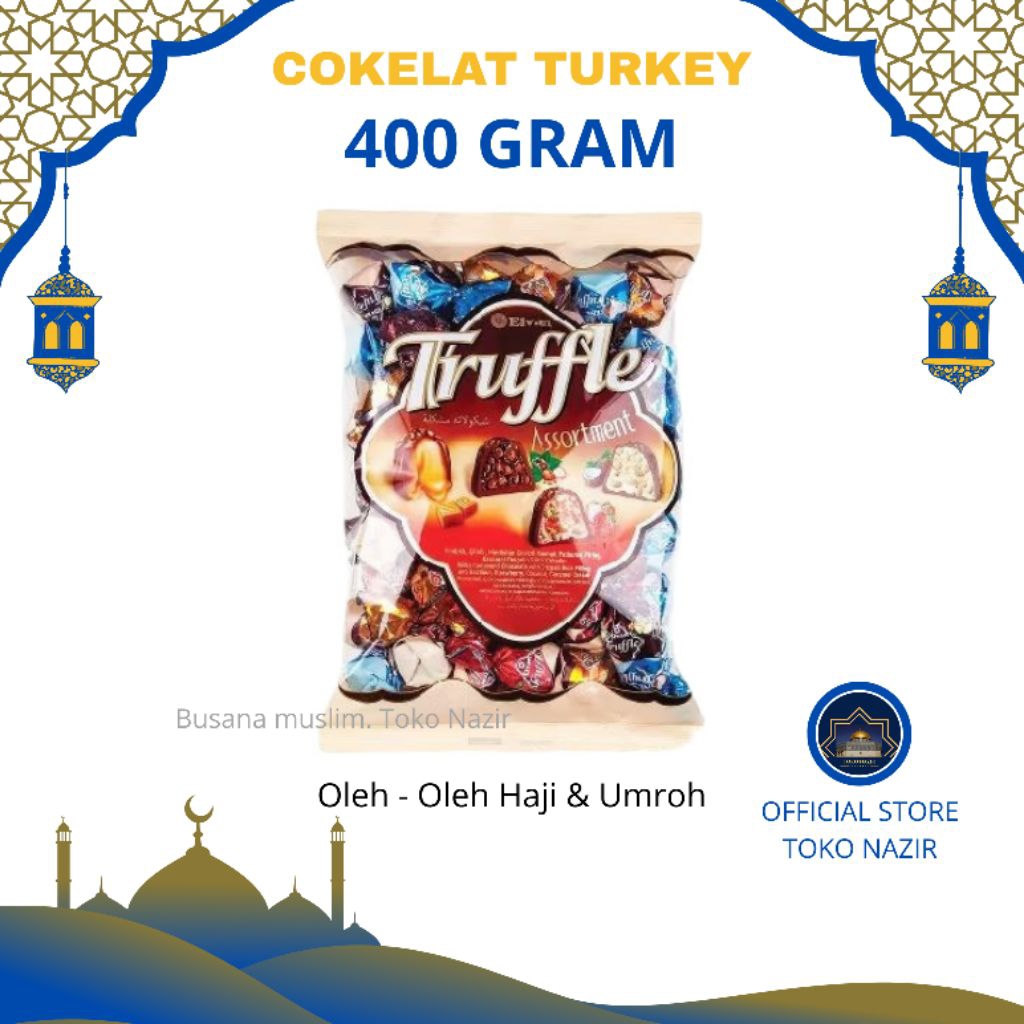 

Nazir - Cokelat Turkey 400g | Cokelat Truffle | Oleh Oleh Haji & Umroh