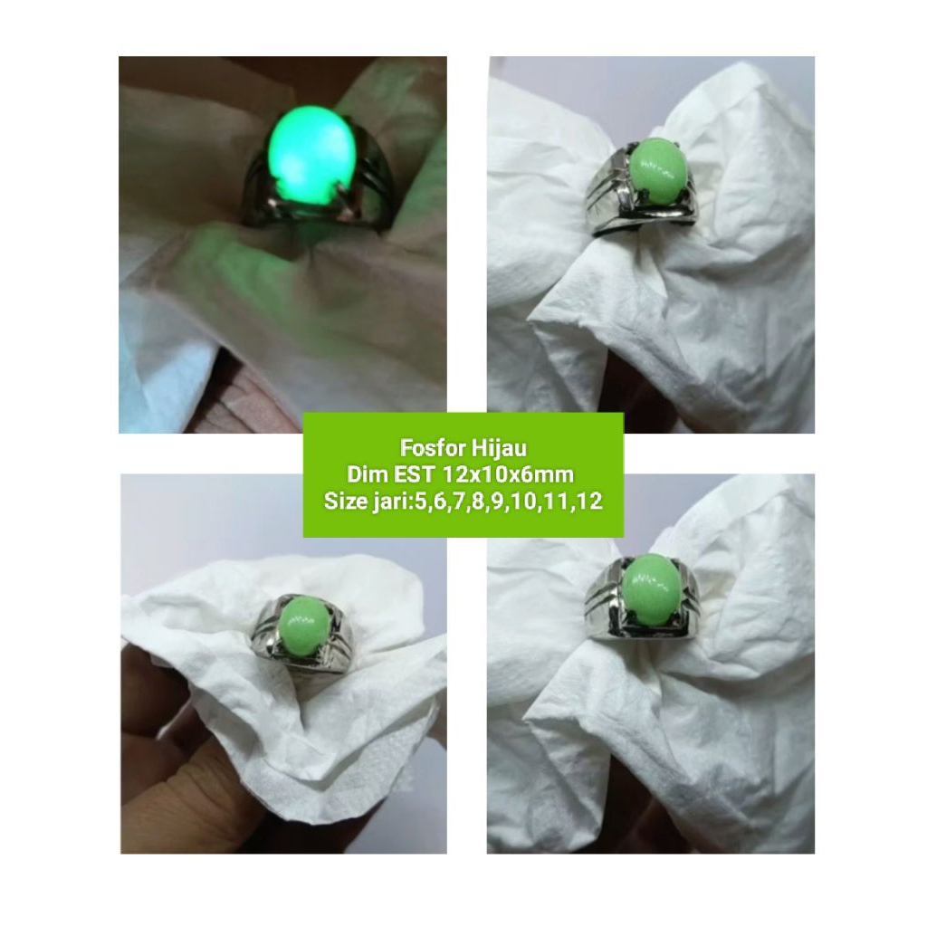 BATU AKIK FOSFOR HIJAU DIM EST