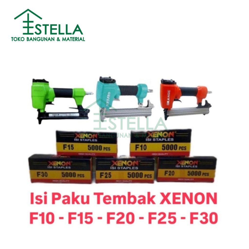 

Xenon Isi Paku Tembak F10 F20 F30 Untuk Air Nailer / Refill Paku Tembak Xenon F10 F15 F20 F25 F30