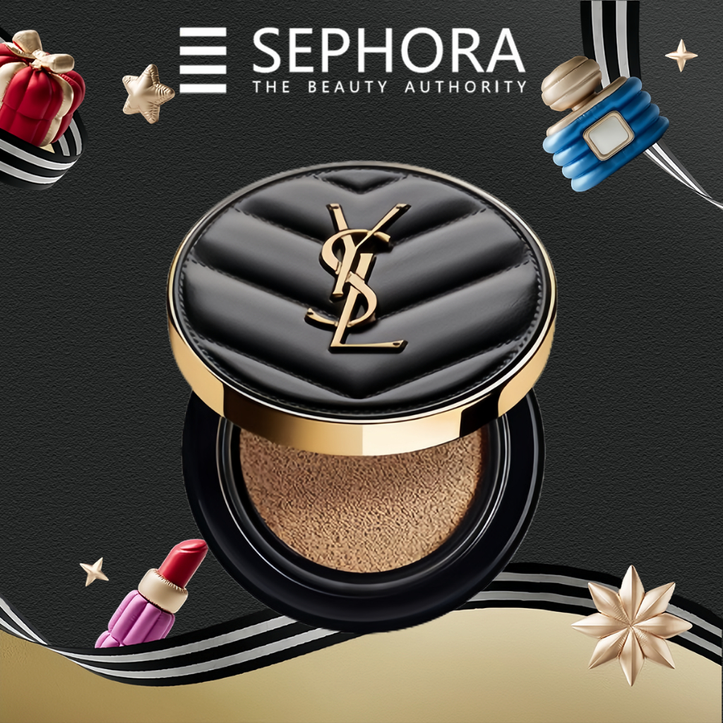 【100% Original】YSL Cushion Le Cushion Encre De Peau YSL Luminous Matte Cushion Foundation SPF PA++ L