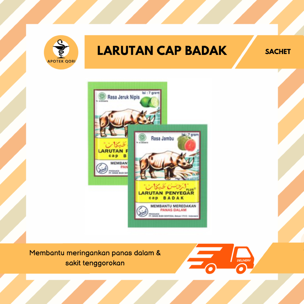 

LARUTAN PENYEGAR CAP BADAK SACHET RASA JERUK NIPIS & JAMBU / PANAS DALAM / SARIAWAN