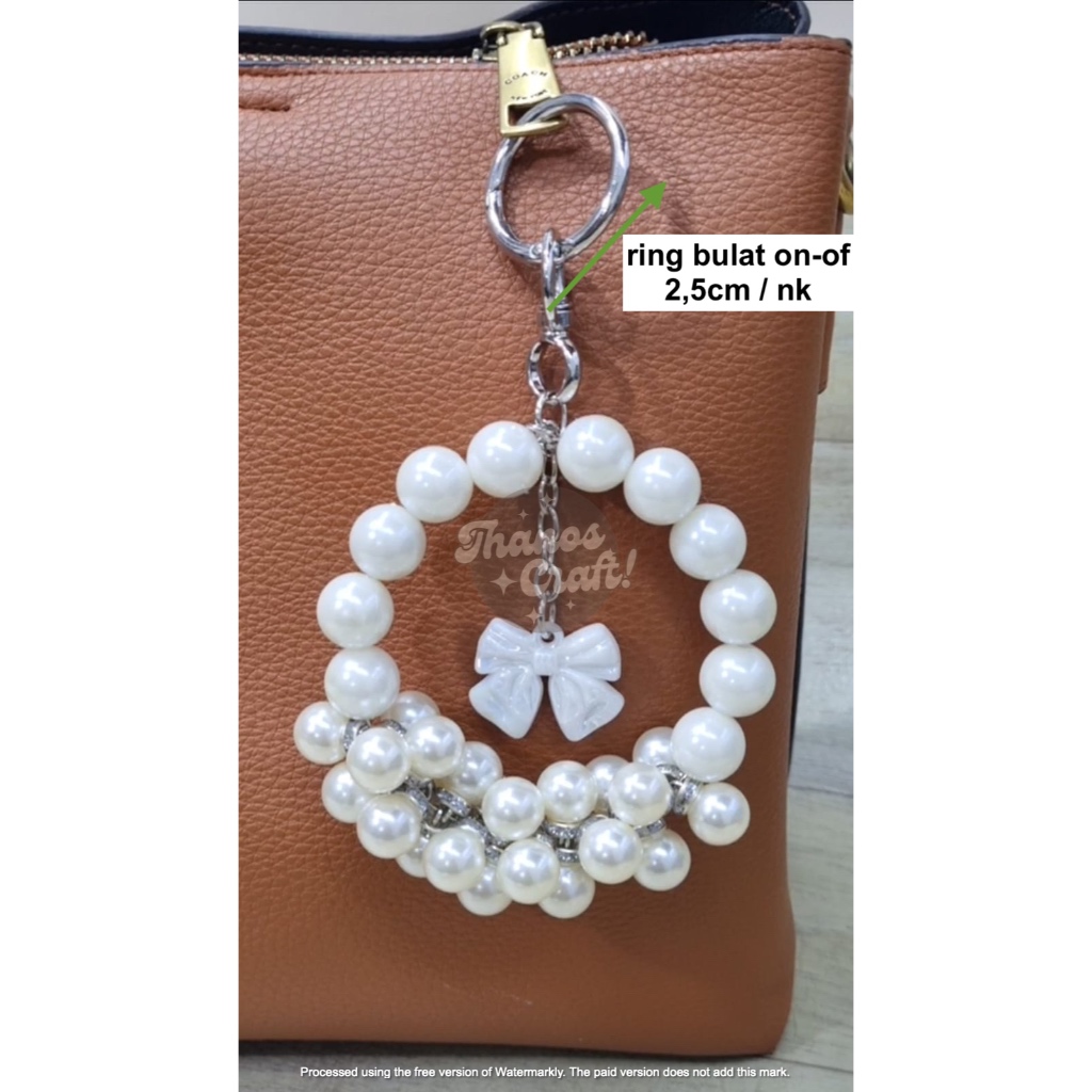 GANTUNGAN TAS PREMIUM BULAT MUTIARA / BANDUL / PCS