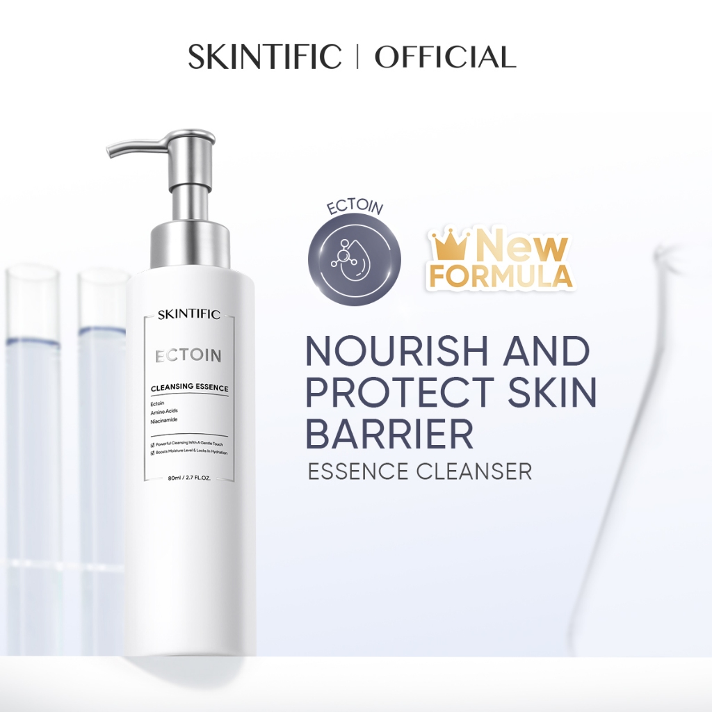 SKINTIFIC - Ectoin Essence Cleanser 80ml | Face Wash Reduce Redness Calming Down Anti-inflammatory R