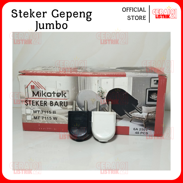GL21 - Steker Jumbo Merk Mikotek - Steker Besar/Plug Jumbo/Colokan