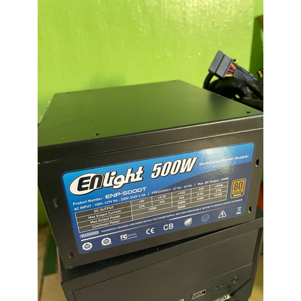 PSU ENLIGHT 500w 80+ BRONZE SECOND NORMAL