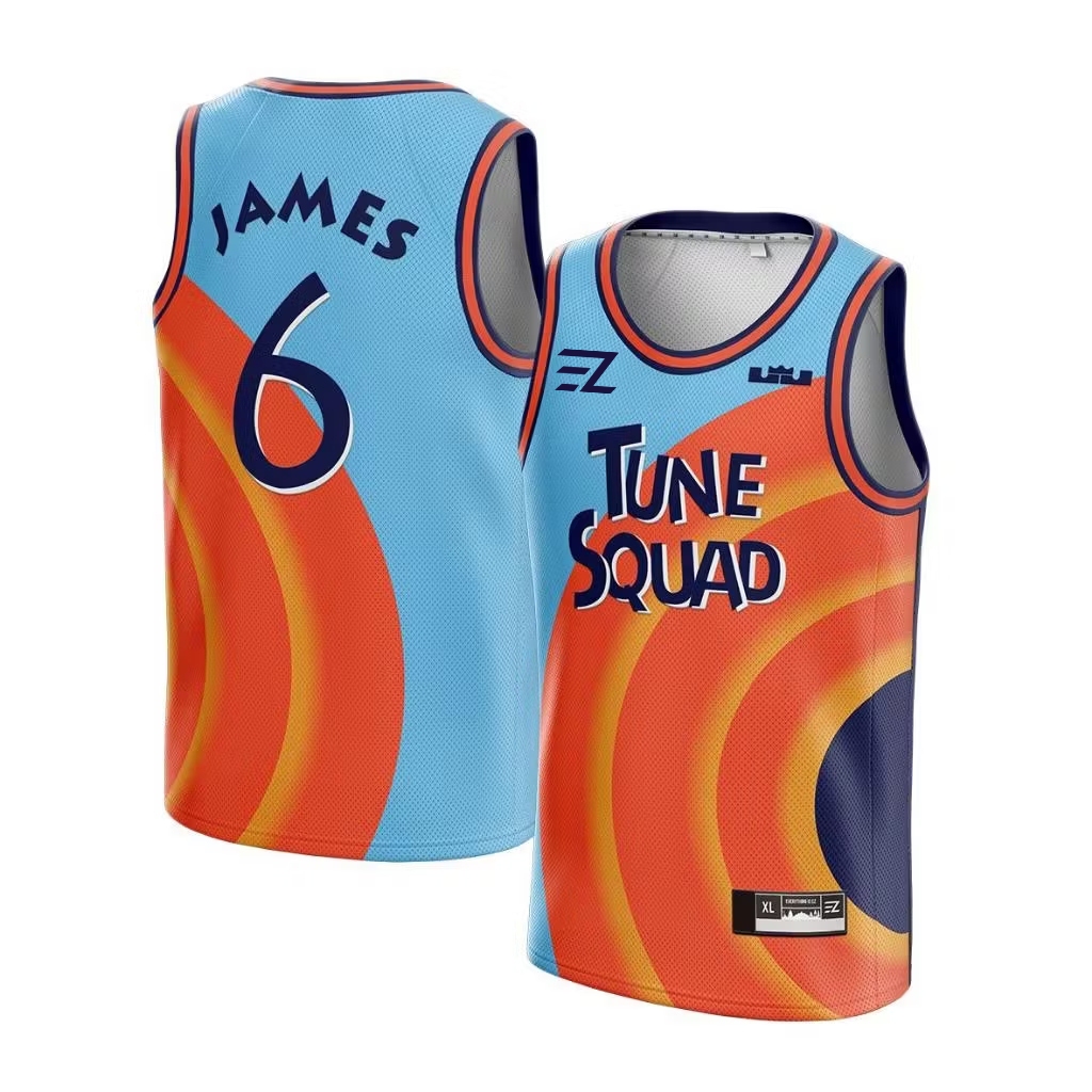 [ORIGINAL] Jersey Lebron James Space Jam #6 BIRU BLUE - Swingman Bola Basket  Baju Kaos T-Shirt Tshi