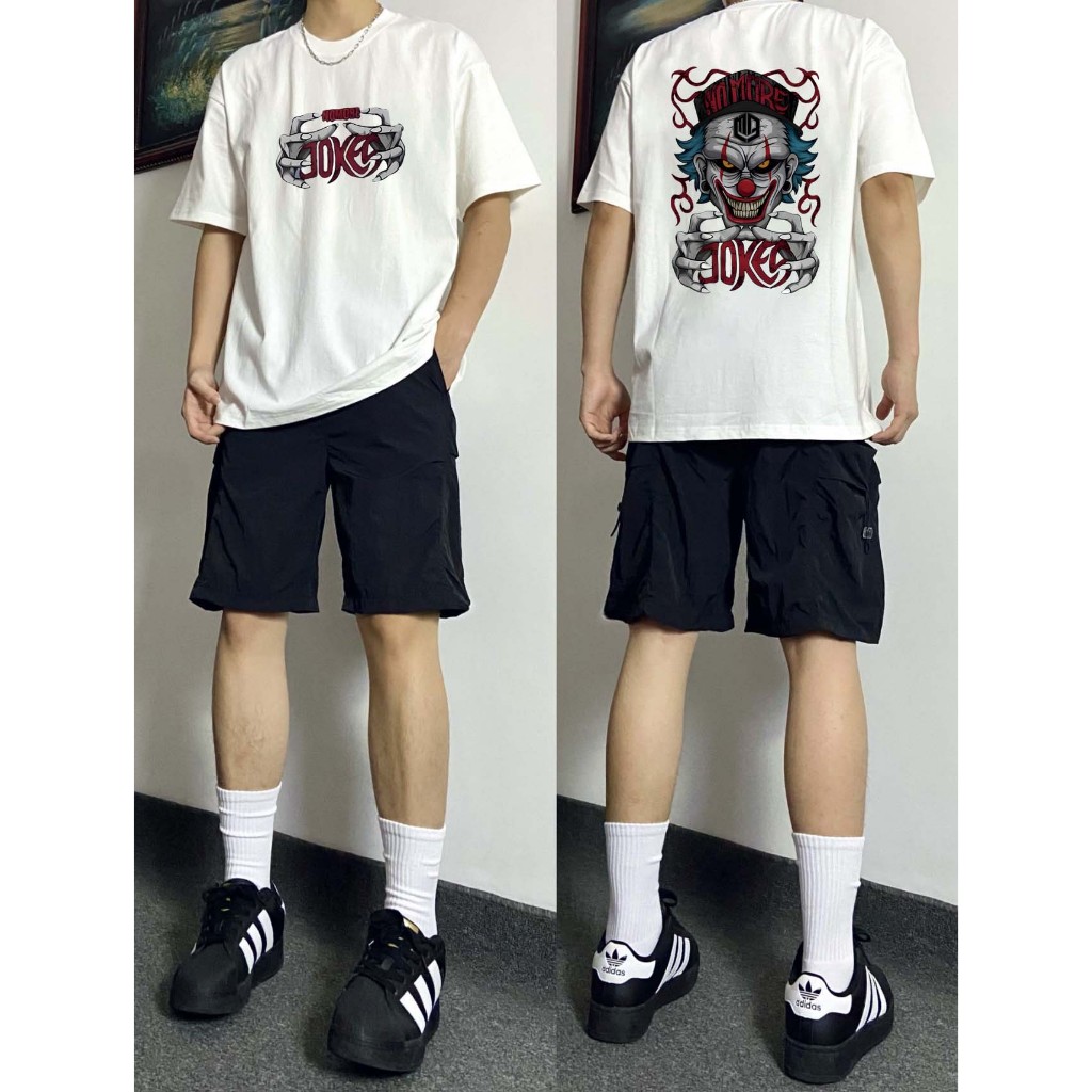 atasan pria|Cetakan pribadi unik bertema Joker|kaos distro pria|baju distro pria original 100% ori|b