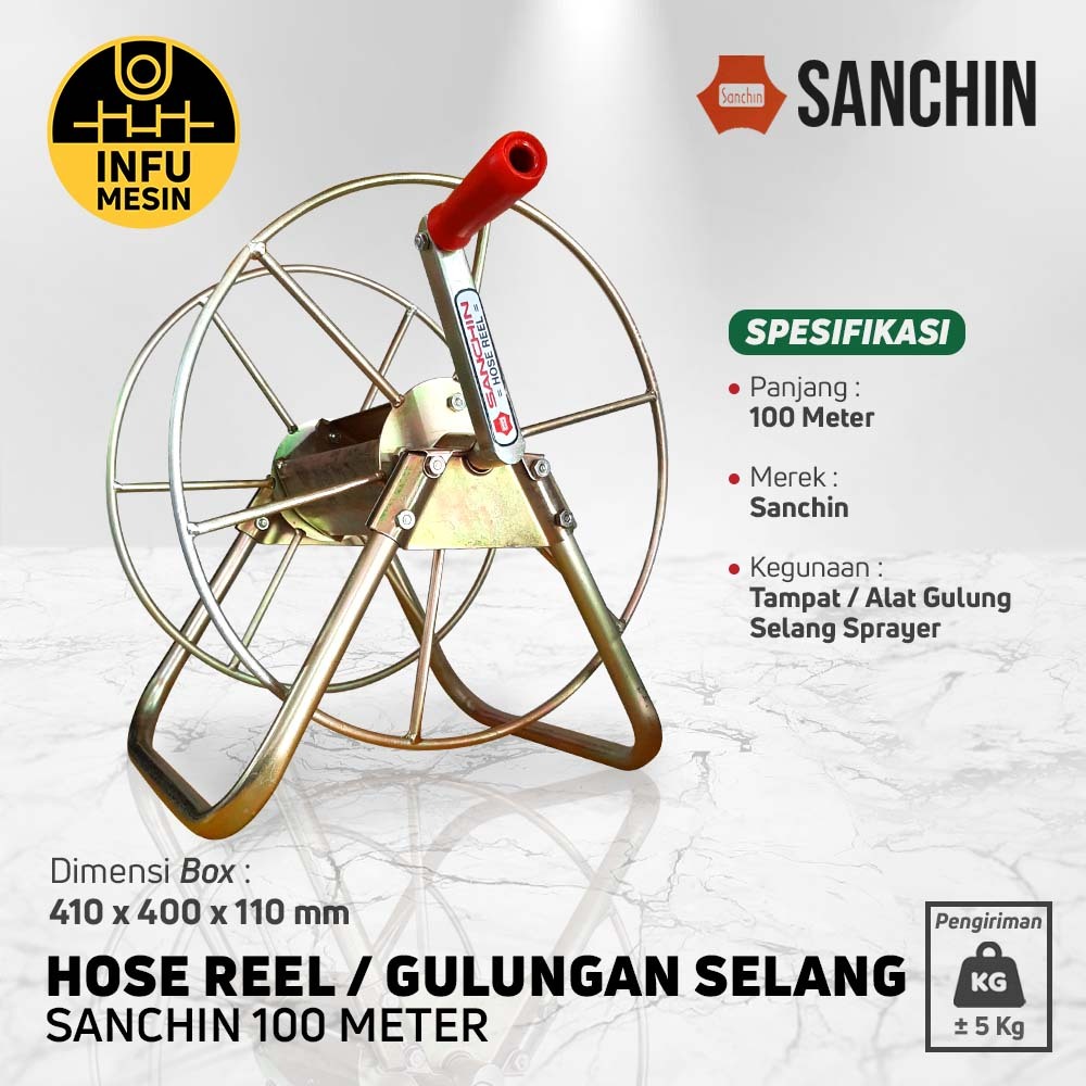 Hose Reel Gulungan Selang Air Sanchin 100 Meter