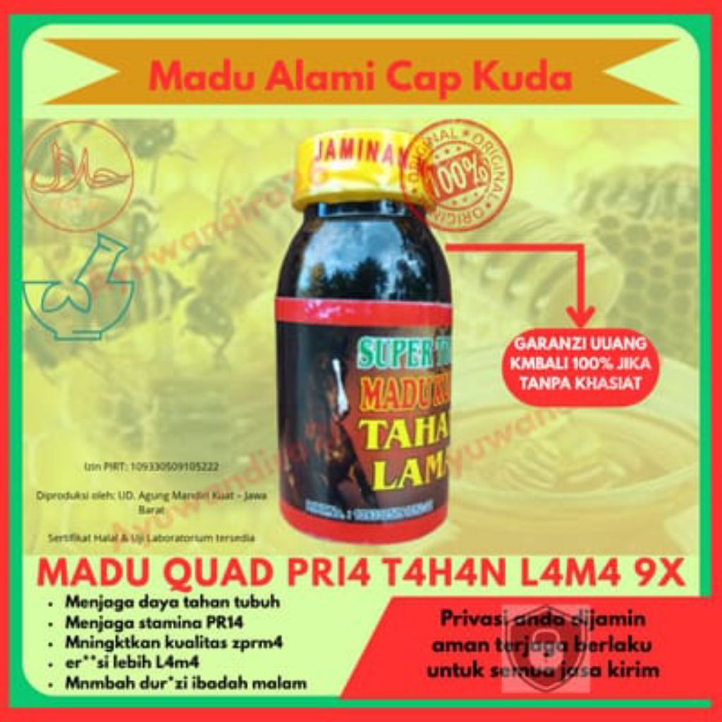 

Madu Alami Cap Kuda Super – Suplemen Pria Dewasa – Herbal Alami Tahan Lama