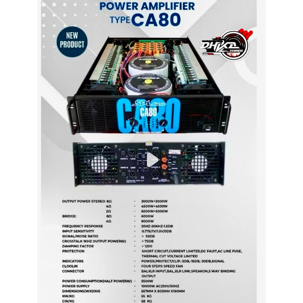 POWER AMPLIFIER SPL CA 80 DOUBLE TRAFO / Power Amplifier Spl Audio Ca 80 Double trafo original / pow