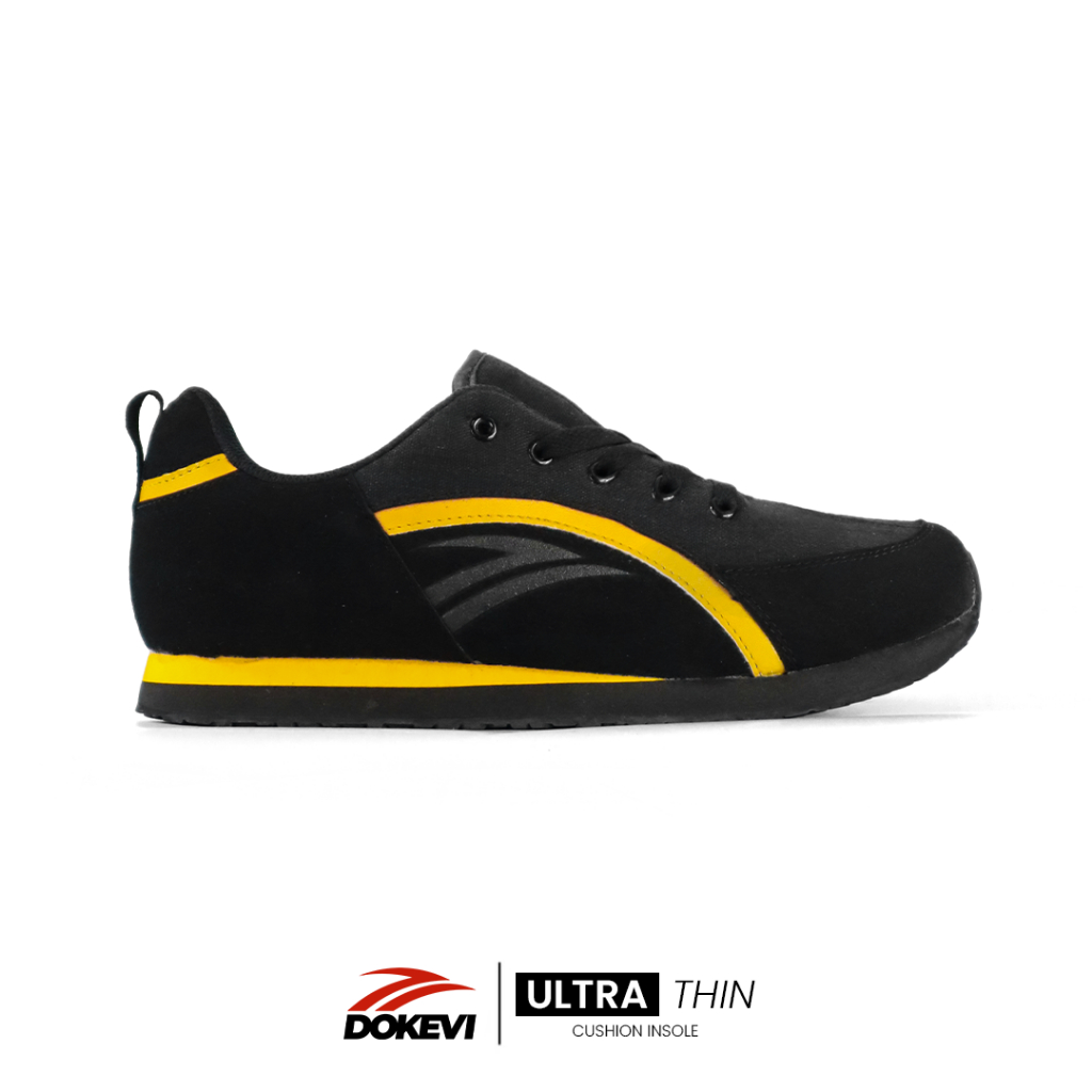 DOKEVI - Eclipse Black Yellow | Sepatu Sneakers | Sepatu Casual