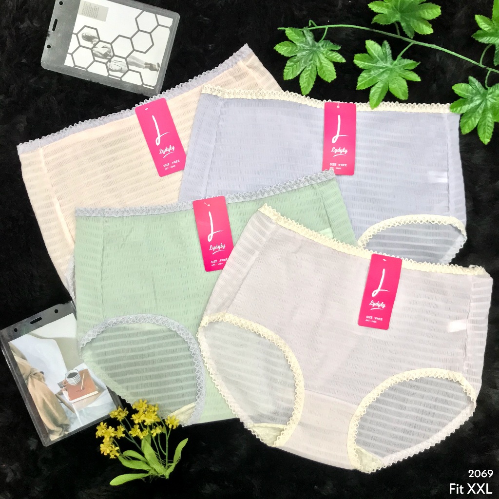 RVC75 - LYDYLY Celana Dalam Wanita Renda Sexy Transparan CD Cewek Seksi Brukat Renda Import Pakaian 