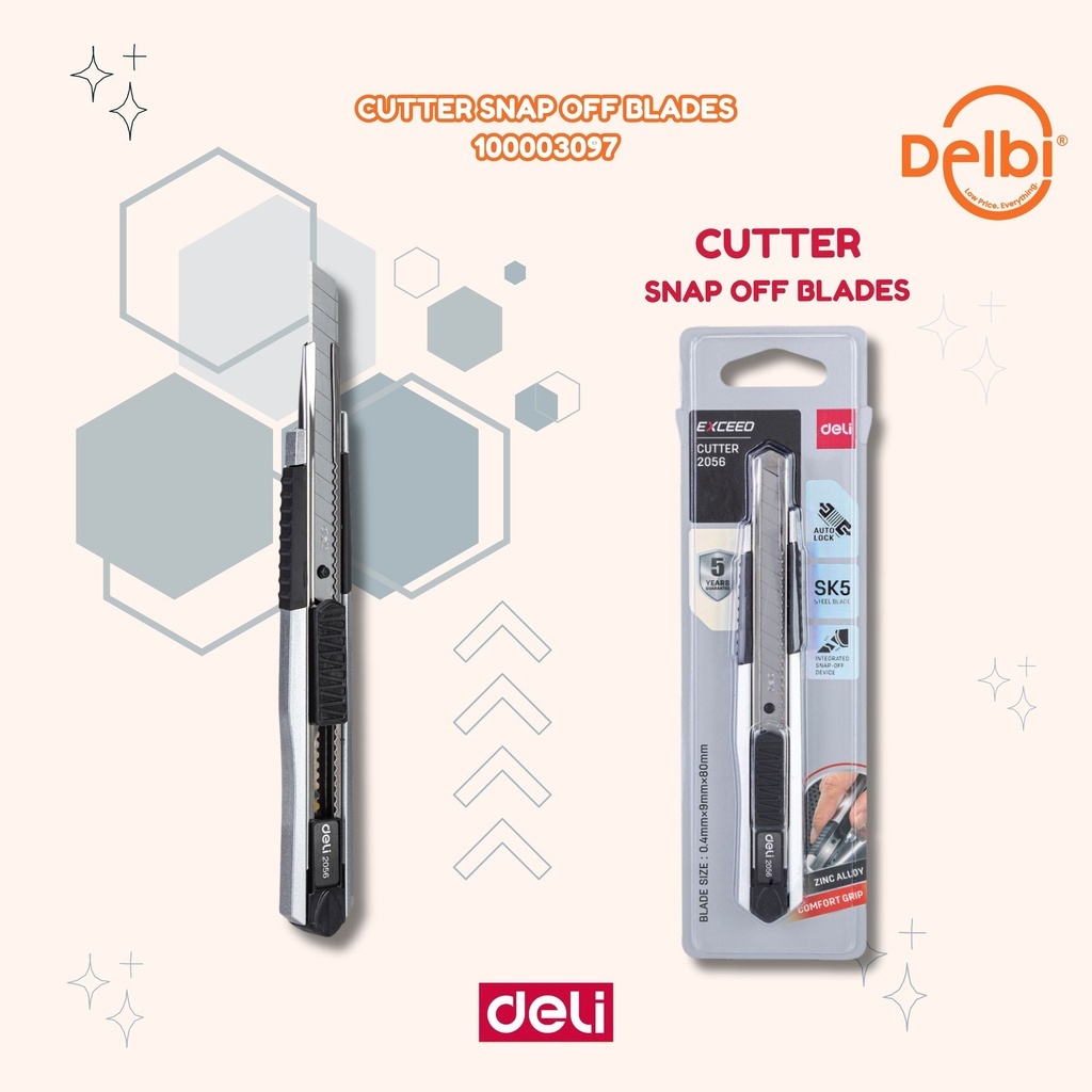 

DELI CUTTER SNAP OFF BLADES PISAU CUTTER KECIL
