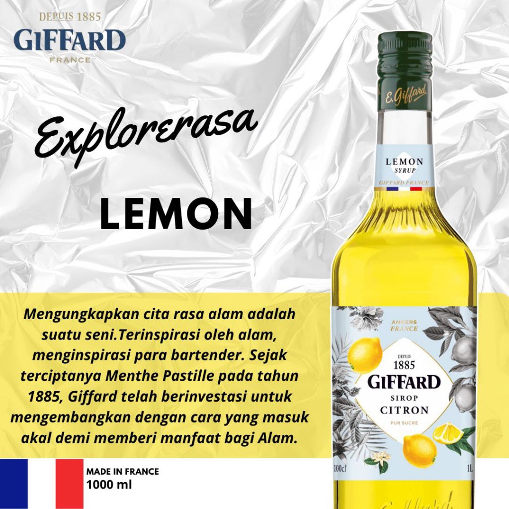 

Giffard syrup rasa Lemon 1liter