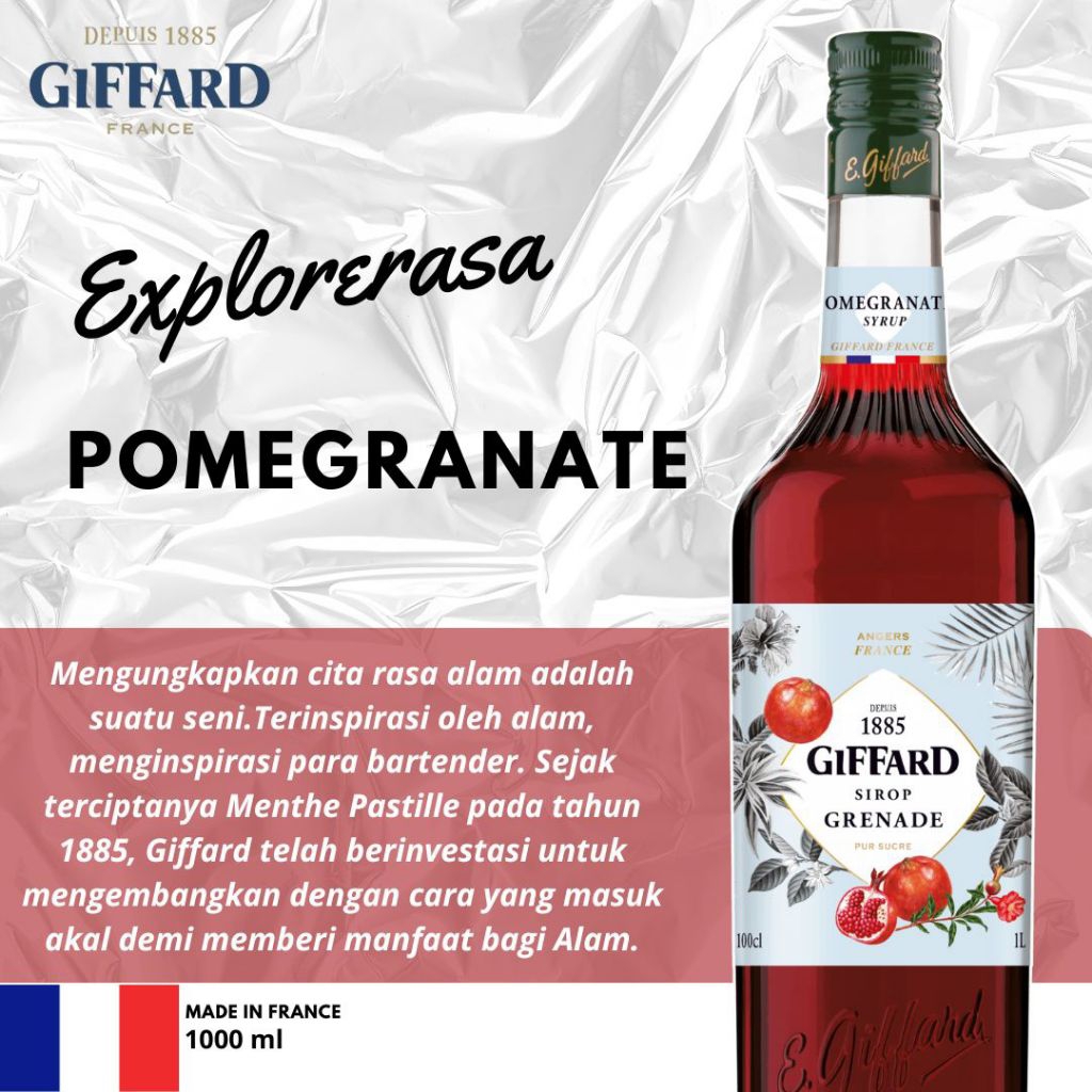 

Giffard syrup rasa pomegranate 1 liter