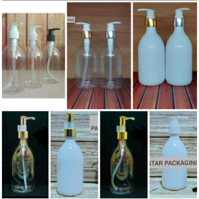 Botol 300ml Botol Pump 300ml Oval Natural Botol Pump 300 ml Putih