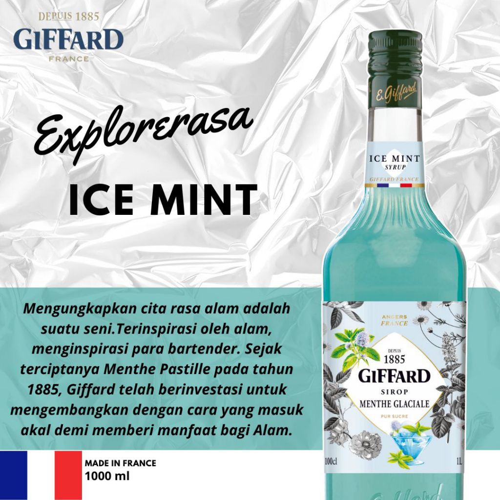 

Giffard syrup rasa Ice mint 1liter