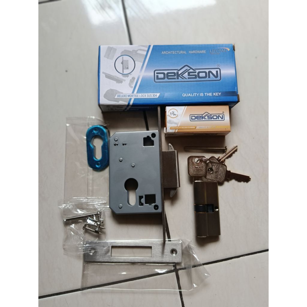 Kunci pintu sliding Dekkson MTS SLD DL 84100 / Mortice lock sliding Dekkson MTS SLD DL 84100 + silin