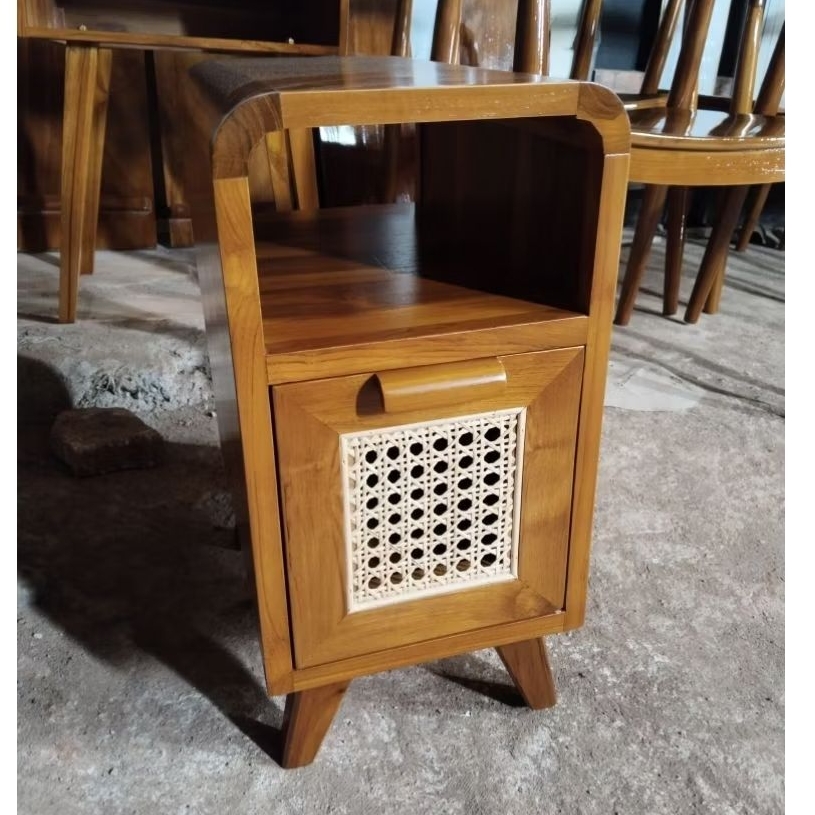 Meja Samping tempat tidur/Nakas Minimalis Jati/Meja nakas kayu jati solid